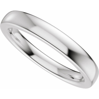 Matching Band, 3 mm, Three-Stone Engagement