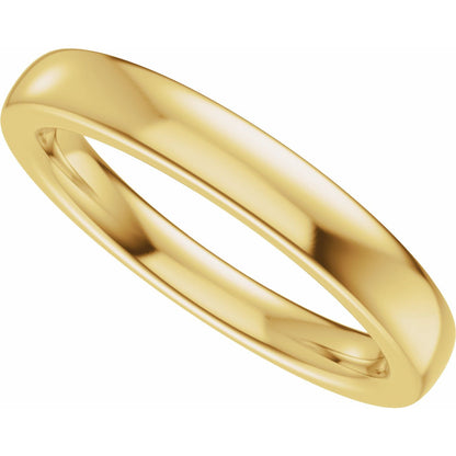 Matching Band, 3 mm, Three-Stone Engagement