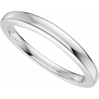 Matching Band for 10x8 mm Emerald Ring, 2.2 mm