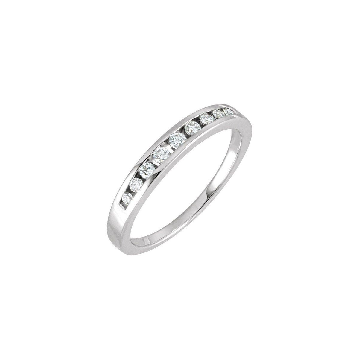 14K White Gold 1/6 CTW Natural Diamond Band, 3.1 mm