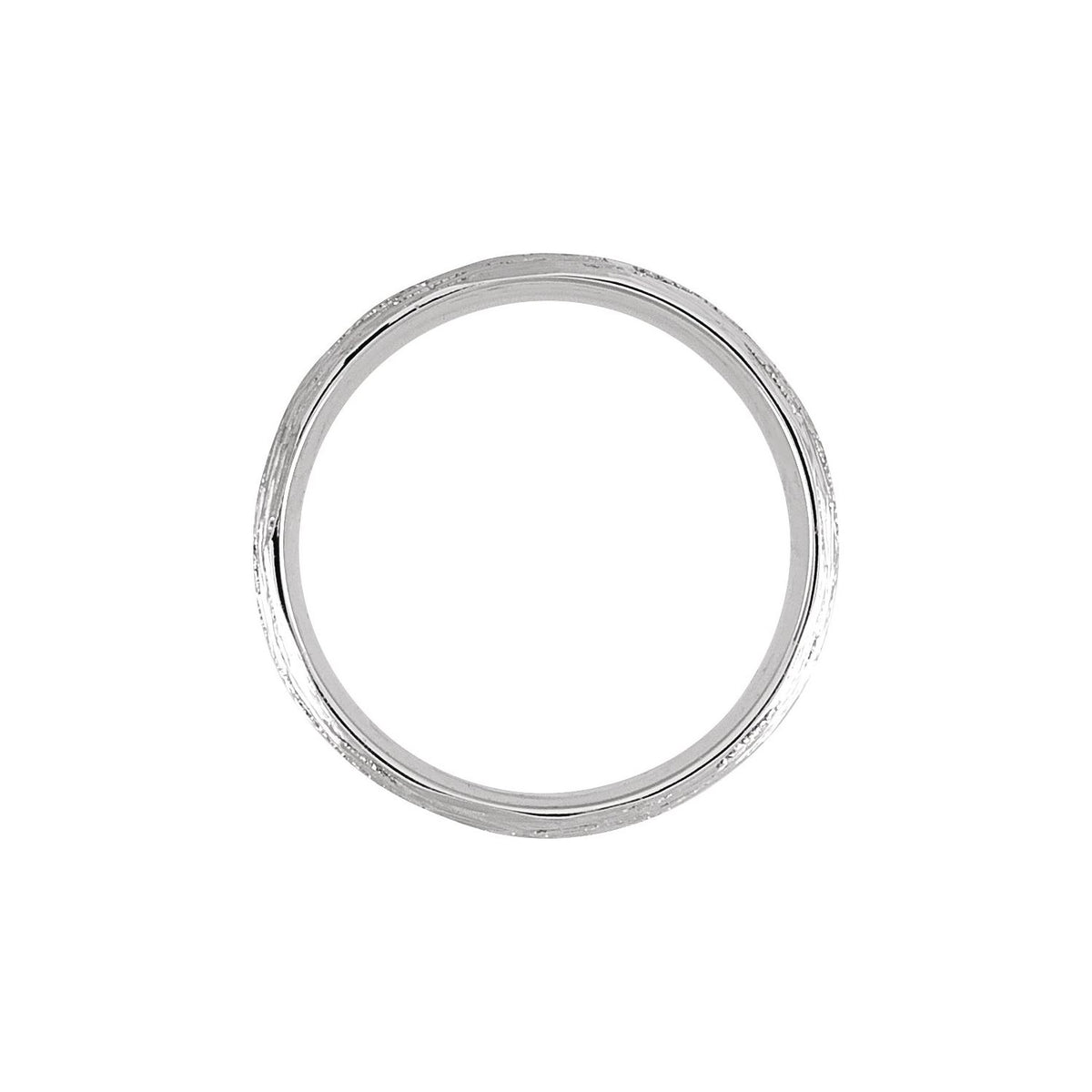 Tree Bark-Inspired Comfort-Fit Flat Band, 4 mm