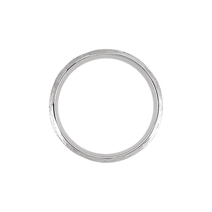 Tree Bark-Inspired Comfort-Fit Flat Band, 4 mm