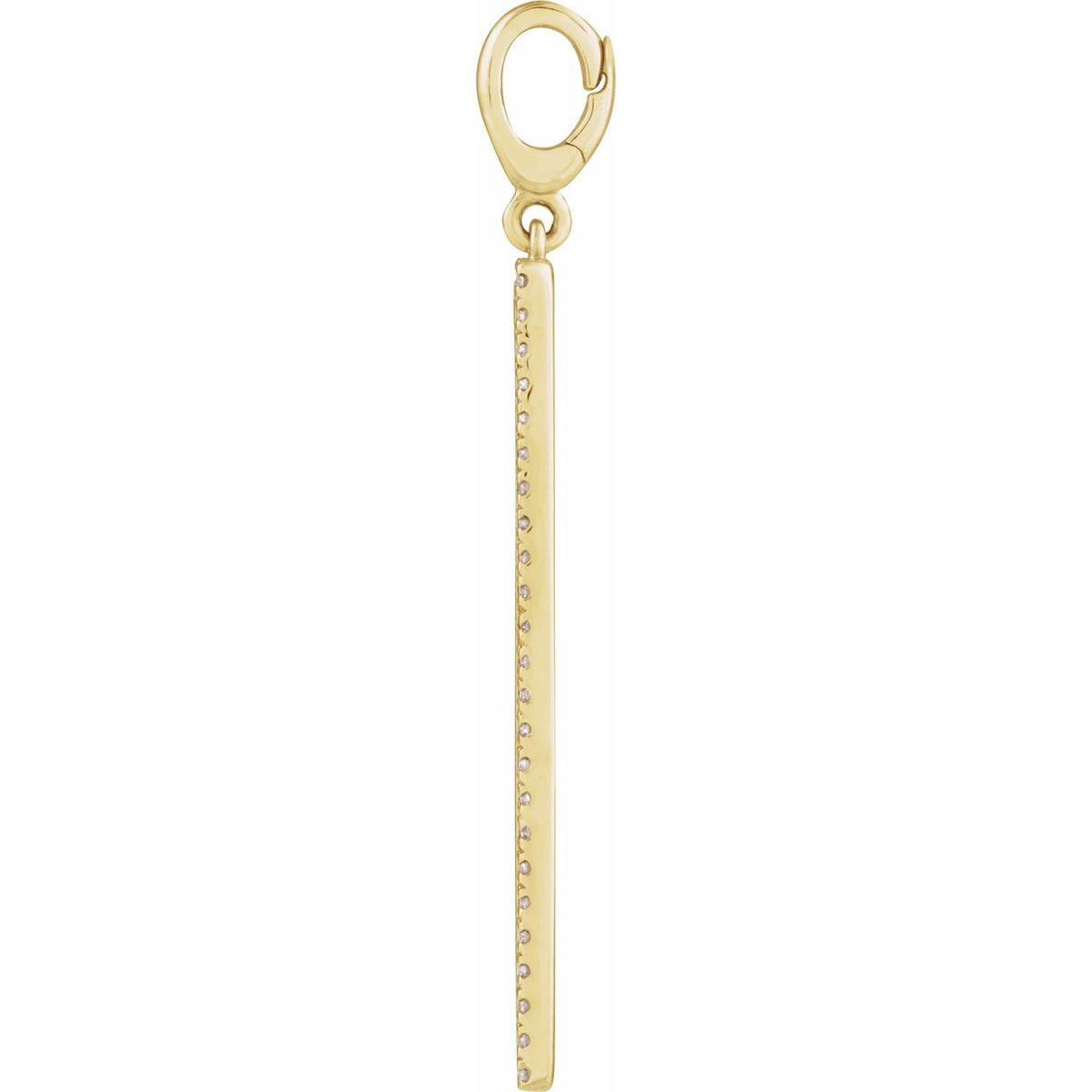 Engravable 1/4 CTW Natural Diamond Bar Charm/Pendant