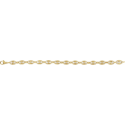 1 CTW Lab-Grown Diamond Mariner Link 7 1/2" Bracelet