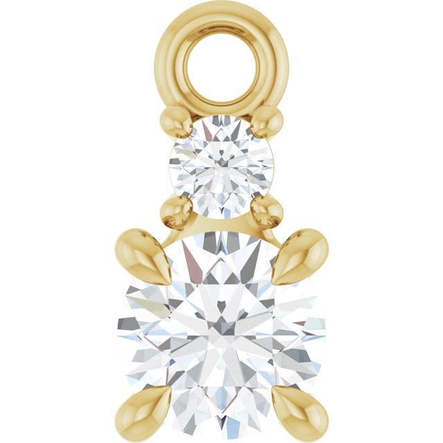1/4 CTW Lab-Grown Diamond Dangle, 4.1 mm x 8.5 mm