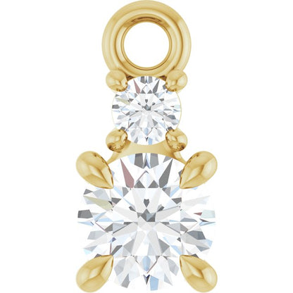 1/4 CTW Natural Diamond Dangle, 4.1 mm x 8.5 mm