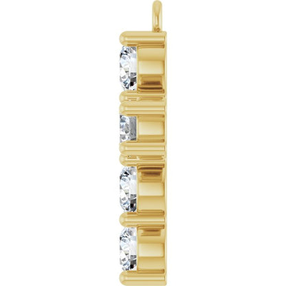 1 CTW Lab-Grown Diamond Cross Dangle
