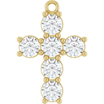 1 CTW Lab-Grown Diamond Cross Dangle
