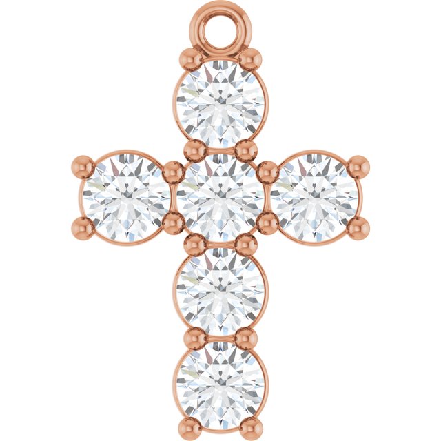 1 CTW Lab-Grown Diamond Cross Dangle