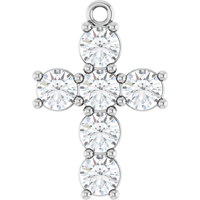 1 CTW Lab-Grown Diamond Cross Dangle