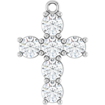 1 CTW Lab-Grown Diamond Cross Dangle