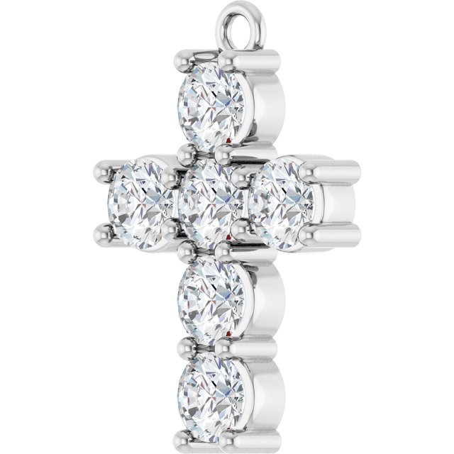 1 CTW Lab-Grown Diamond Cross Dangle