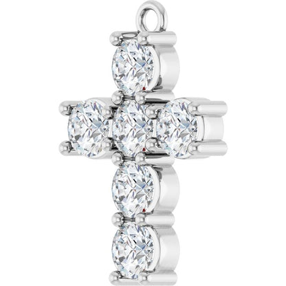 1 CTW Lab-Grown Diamond Cross Dangle
