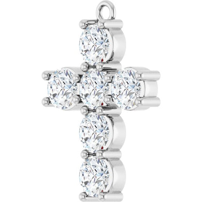 1 1/2 CTW Lab-Grown Diamond Cross Dangle