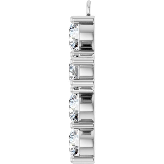 1 1/2 CTW Lab-Grown Diamond Cross Dangle