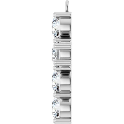 1 1/2 CTW Lab-Grown Diamond Cross Dangle