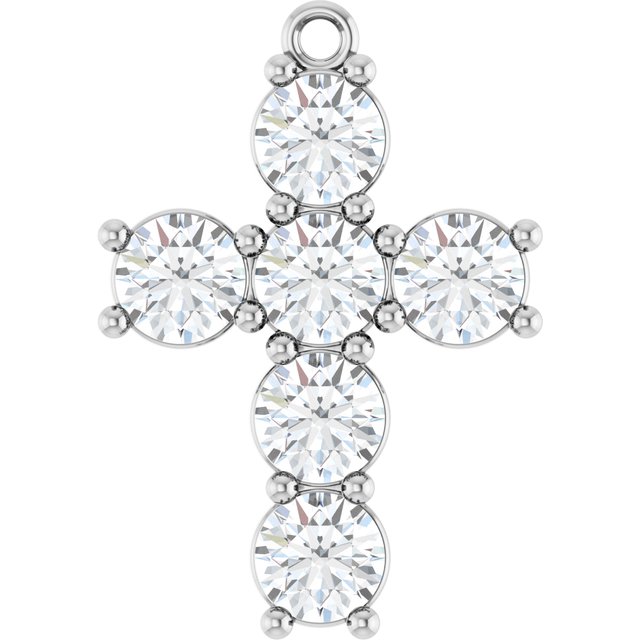 2 CTW Natural Diamond Cross Dangle