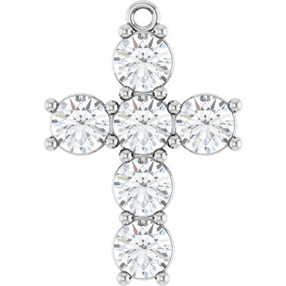 2 CTW Natural Diamond Cross Dangle