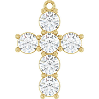 2 CTW Natural Diamond Cross Dangle