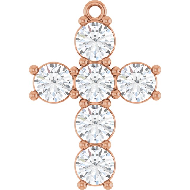 2 CTW Lab-Grown Diamond Cross Dangle