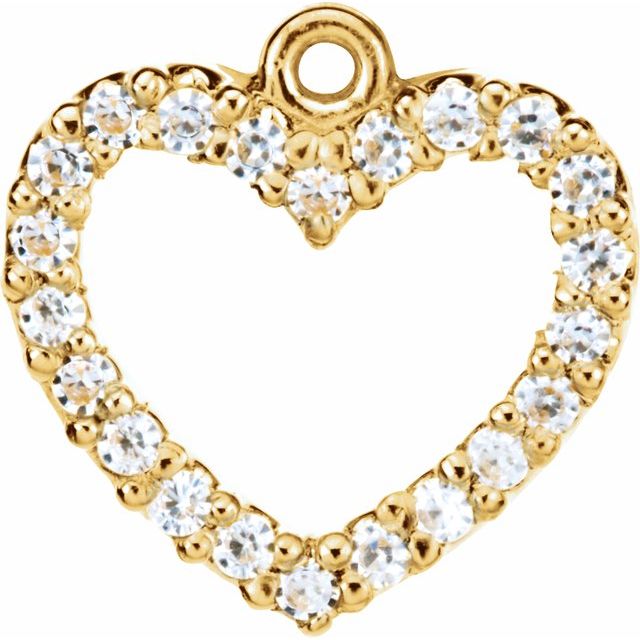 1/2 CTW Lab-Grown Diamond Heart Dangle