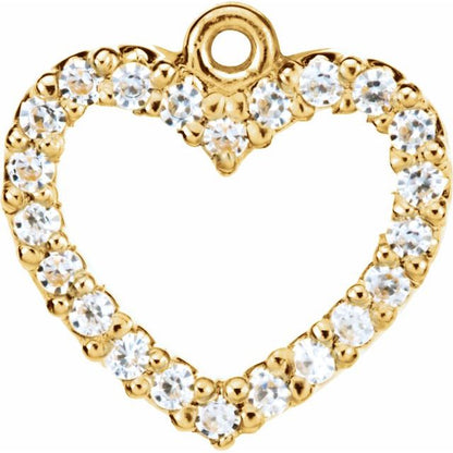 1/2 CTW Lab-Grown Diamond Heart Dangle