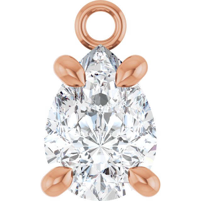 1/2 CT Lab-Grown Diamond Dangle, 5.4 mm x 8.9 mm