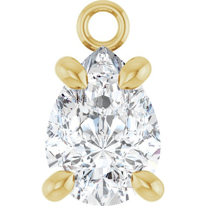 1/2 CT Lab-Grown Diamond Dangle, 5.4 mm x 8.9 mm