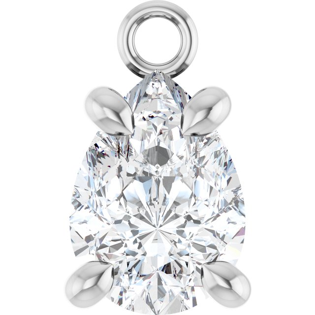 1/2 CT Lab-Grown Diamond Dangle, 5.4 mm x 8.9 mm