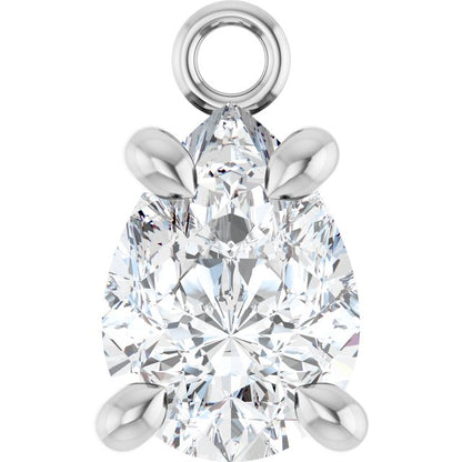 1/2 CT Lab-Grown Diamond Dangle, 5.4 mm x 8.9 mm
