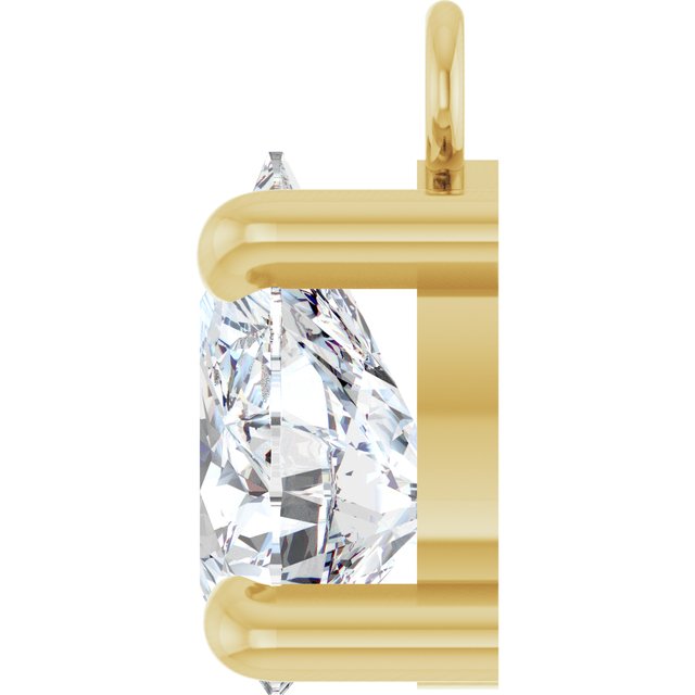 1/2 CT Lab-Grown Diamond Dangle, 5.4 mm x 8.9 mm