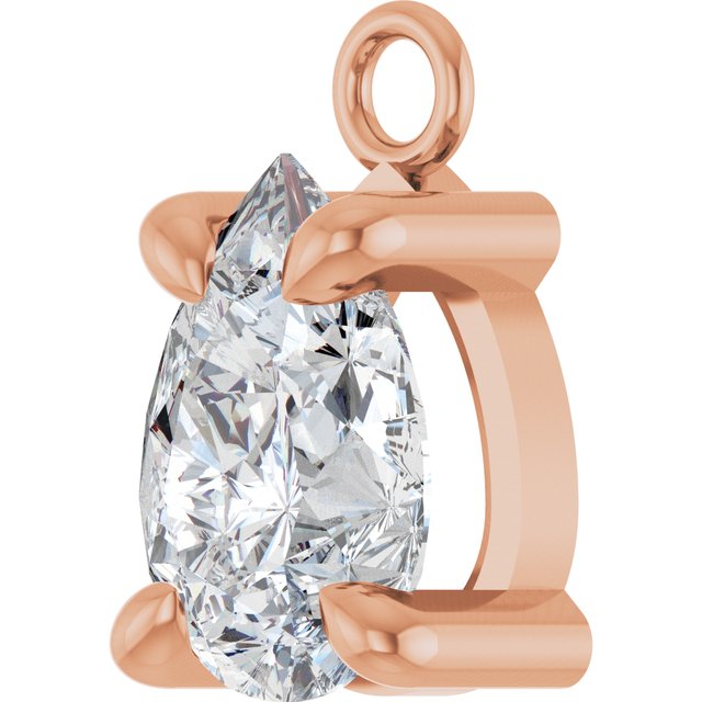 1/2 CT Lab-Grown Diamond Dangle, 5.4 mm x 8.9 mm