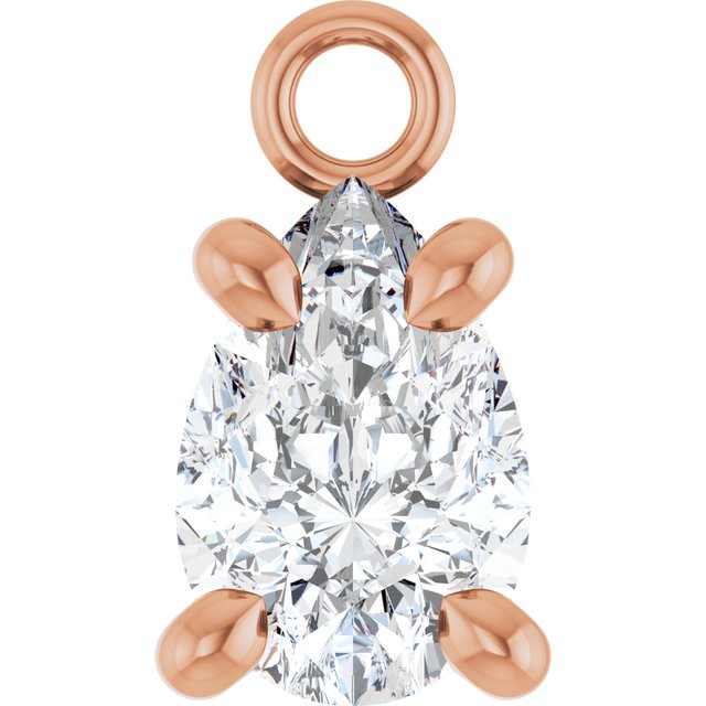 1/3 CT Lab-Grown Diamond Dangle, 4.5 mm x 7.9 mm