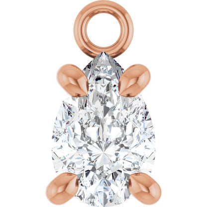 1/3 CT Lab-Grown Diamond Dangle, 4.5 mm x 7.9 mm