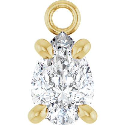 1/3 CT Lab-Grown Diamond Dangle, 4.5 mm x 7.9 mm