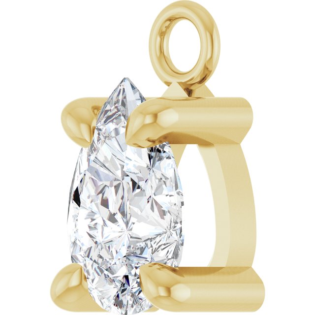 1/3 CT Lab-Grown Diamond Dangle, 4.5 mm x 7.9 mm