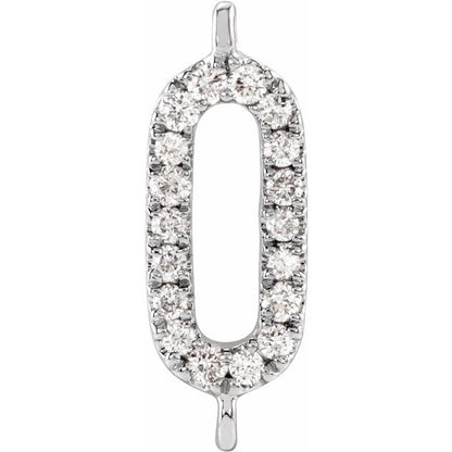 .06 CTW Natural Diamond Link, 5.69 mm x 11.76 mm