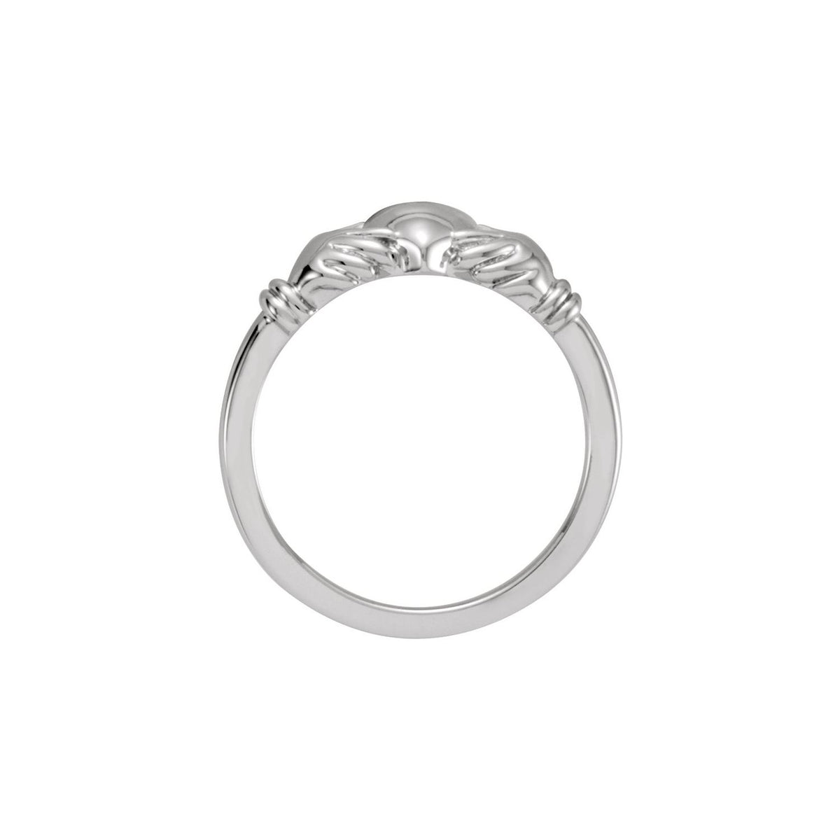 10K White Gold Claddagh Ring
