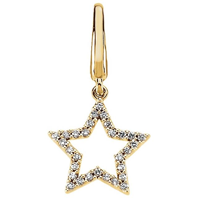 1/8 CTW Natural Diamond Star Charm/Pendant