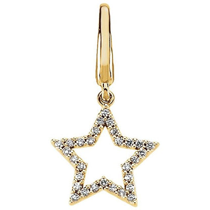 1/8 CTW Natural Diamond Star Charm/Pendant