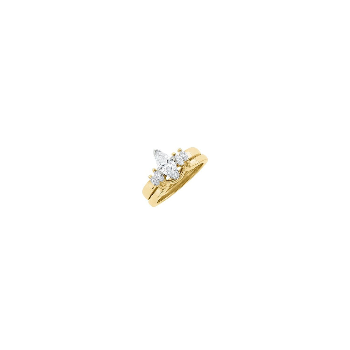 14K Yellow Gold 1/4 CTW Natural Diamond Wrap-Style Ring Enhancer