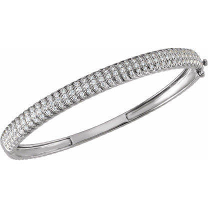 1 3/8 CTW Lab-Grown Diamond Bangle 7" Bracelet