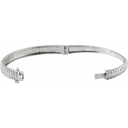 1 3/8 CTW Lab-Grown Diamond Bangle 7" Bracelet