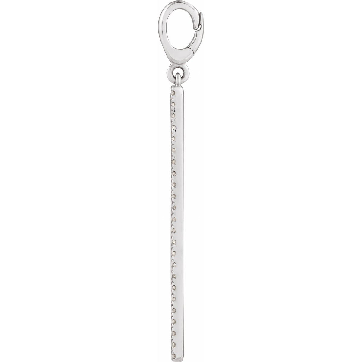 Engravable 1/4 CTW Natural Diamond Bar Charm/Pendant