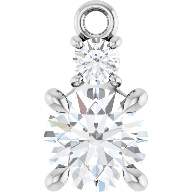 7/8 CTW Lab-Grown Diamond Dangle, 6 mm x 11.1 mm