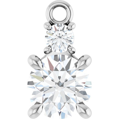 7/8 CTW Lab-Grown Diamond Dangle, 6 mm x 11.1 mm