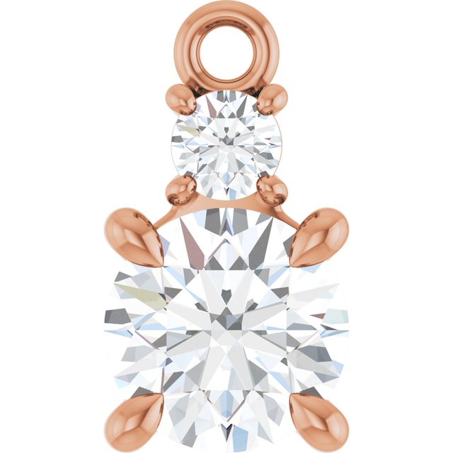 7/8 CTW Lab-Grown Diamond Dangle, 6 mm x 11.1 mm