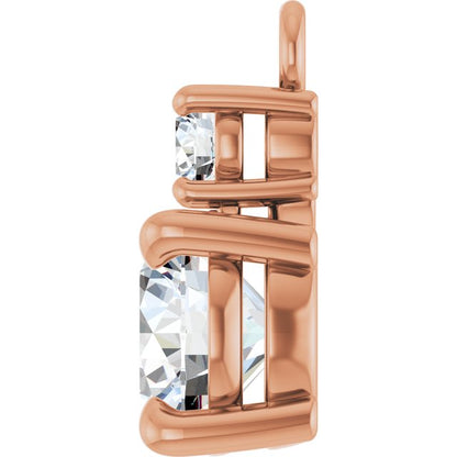 7/8 CTW Lab-Grown Diamond Dangle, 6 mm x 11.1 mm