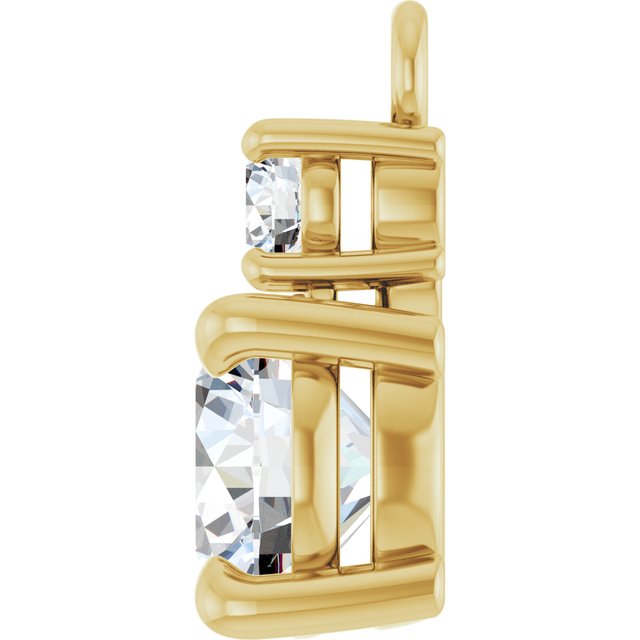 7/8 CTW Lab-Grown Diamond Dangle, 6 mm x 11.1 mm