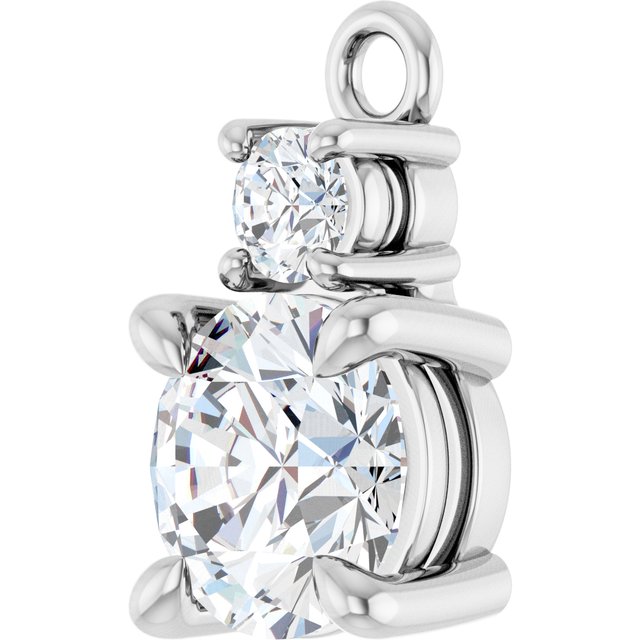 7/8 CTW Lab-Grown Diamond Dangle, 6 mm x 11.1 mm